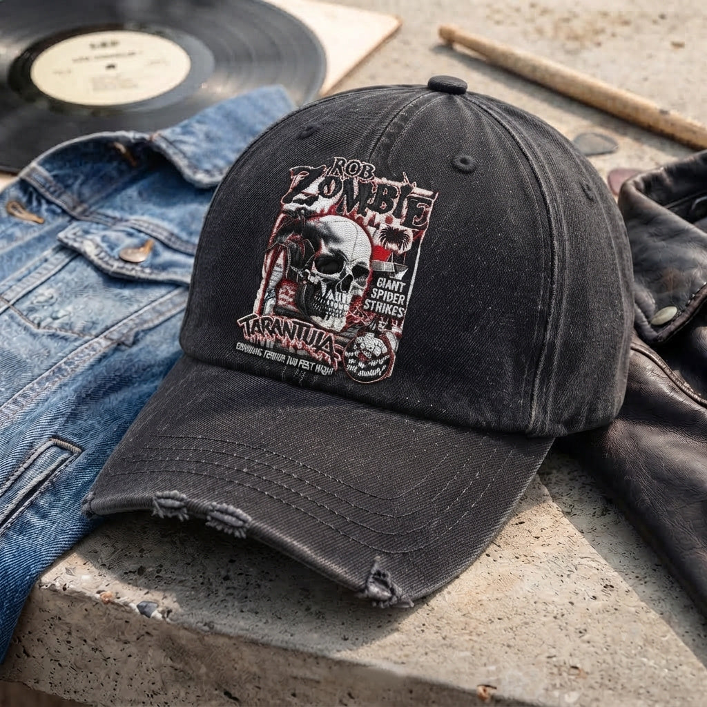 RZO Tarantula Skull Denim Cap