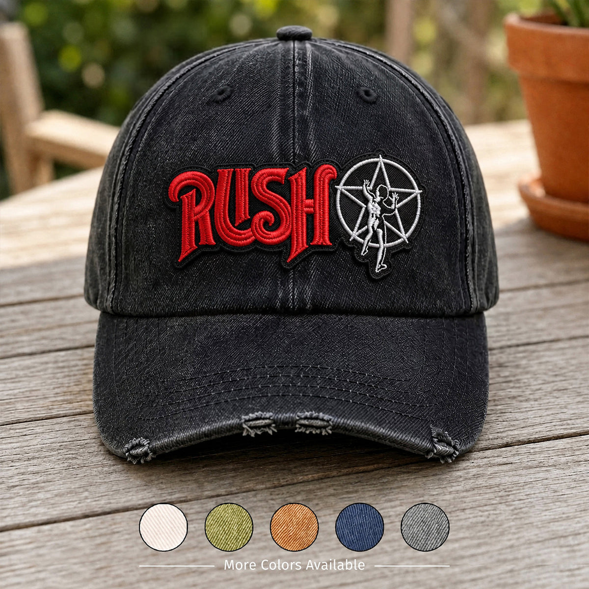 RUS Red Logo Starman Denim Cap