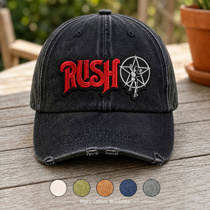 RUS Red Logo Starman Denim Cap
