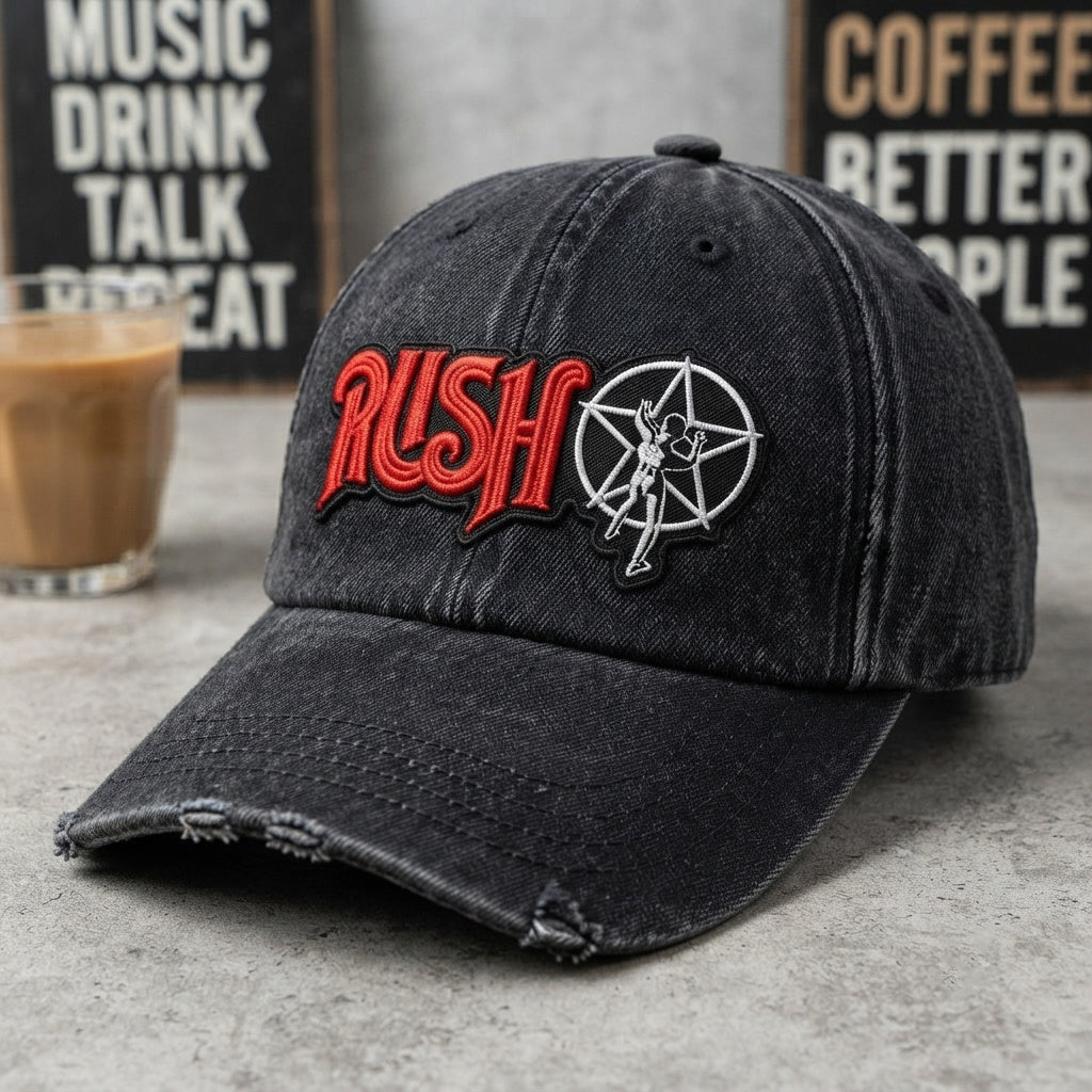 RUS Red Logo Starman Denim Cap