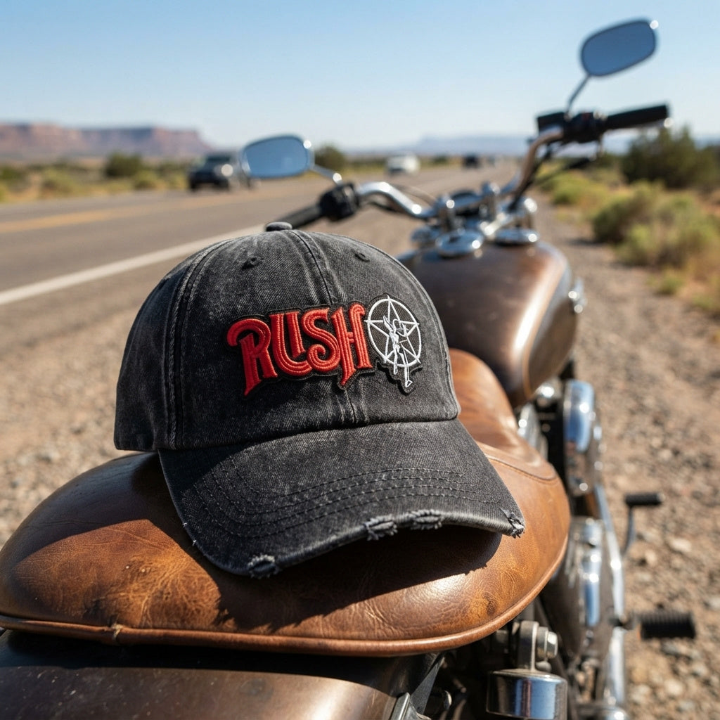 RUS Red Logo Starman Denim Cap