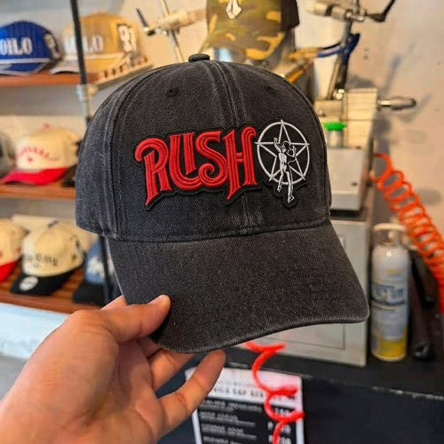 RUS Red Logo Starman Denim Cap