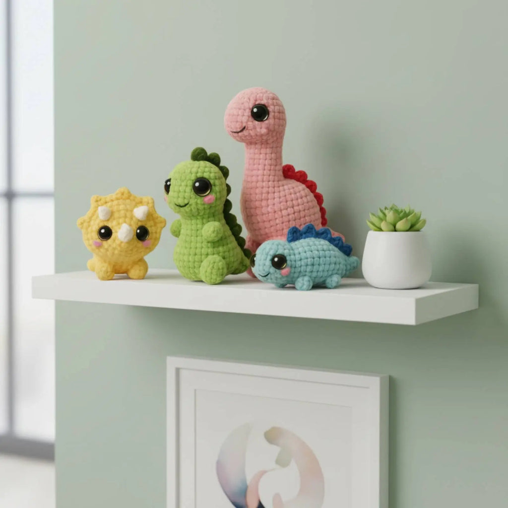 DIY Dinosaur Crochet Kit Includes Instructions & Guide Dinosaur Crochet Kit for Beginners