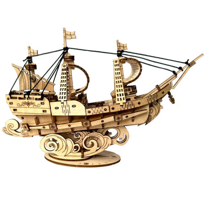 Ocean sailboat 3D  Wooden Puzzle, Scale Model,DIY Model Kit, Handcraft Gift,Home Decoration,Mechanical Toy,Birthday/Chri