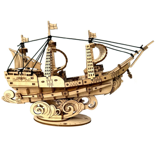 Ocean sailboat 3D  Wooden Puzzle, Scale Model,DIY Model Kit, Handcraft Gift,Home Decoration,Mechanical Toy,Birthday/Chri